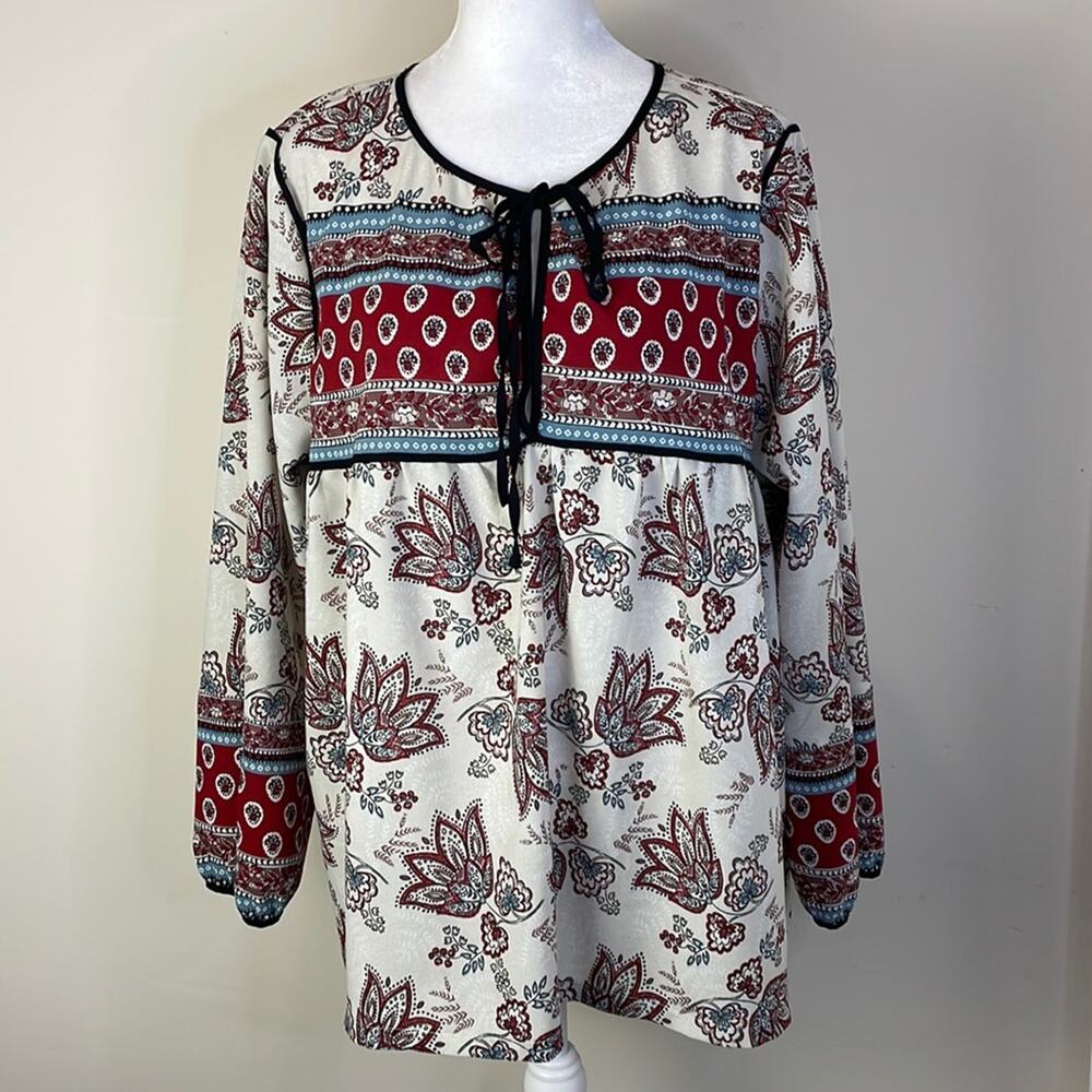 Sanctuary Floral Paisley Printed Boho Blouse - Size M